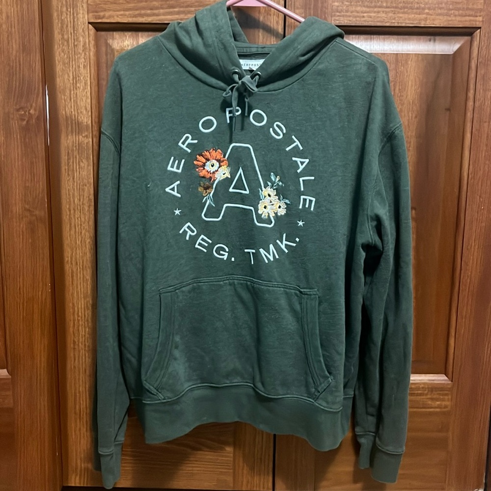 Aeropostale Trademark Floral Pullover Hoodie